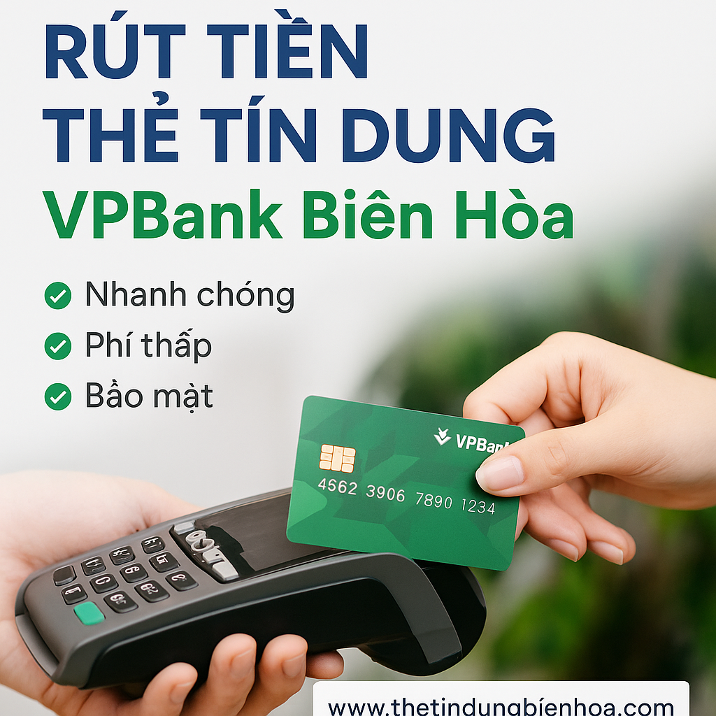 Rút tiền thẻ tín dụng VPBank Biên Hòa