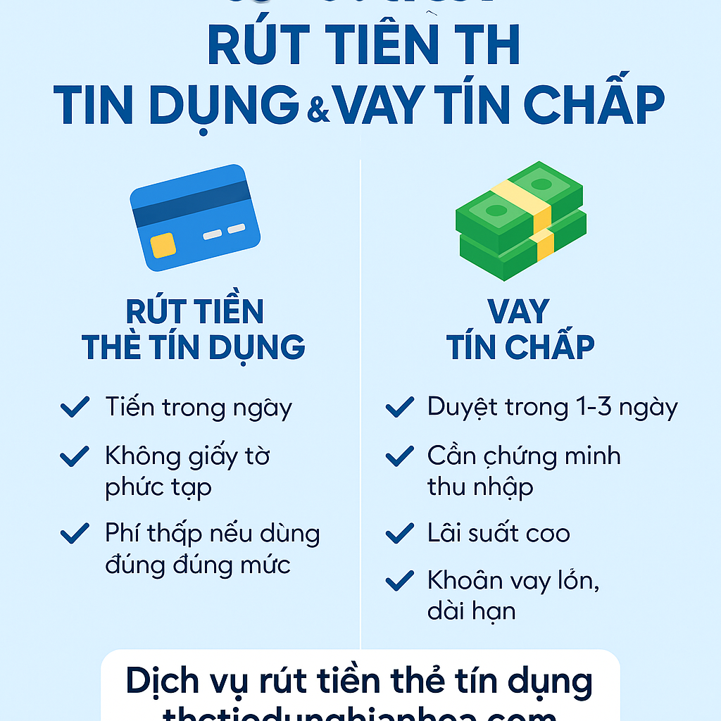 rÚT TIỀN THẺ TÍN DỤNG