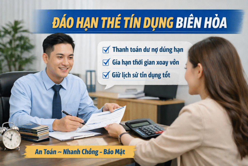Đáo hạn thẻ tín dụng Biên Hòa là gì? Bài viết giúp bạn hiểu rõ cách đáo hạn, thời điểm nên sử dụng và những lưu ý quan trọng trước khi thực hiện.