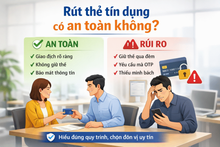 Rút thẻ tín dụng có an toàn không? Những điều cần biết trước khi thực hiện