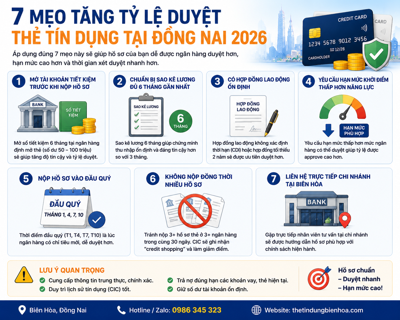 7 mẹo tăng tỷ lệ duyệt thẻ tín dụng tại Đồng Nai 2026