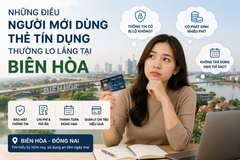 Những điều người mới dùng thẻ tín dụng thường lo lắng tại Biên Hòa