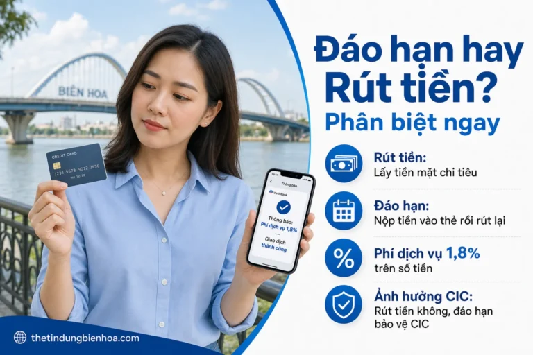 Phân biệt đáo hạn và rút tiền thẻ tín dụng