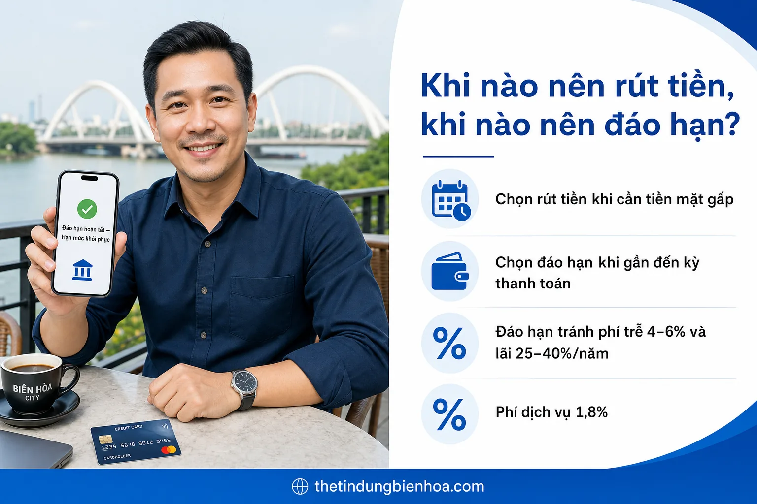 Đáo hạn thẻ tín dụng khác rút tiền mặt thế nào