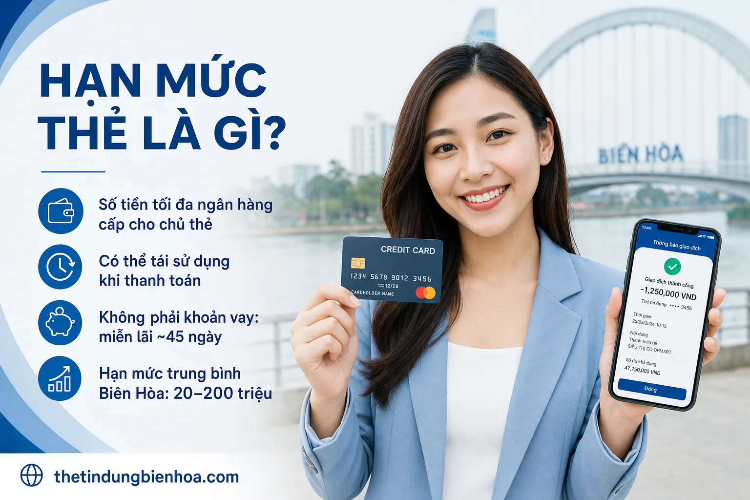 Cách tính hạn mức thẻ tín dụng cho người dùng tại Biên Hòa