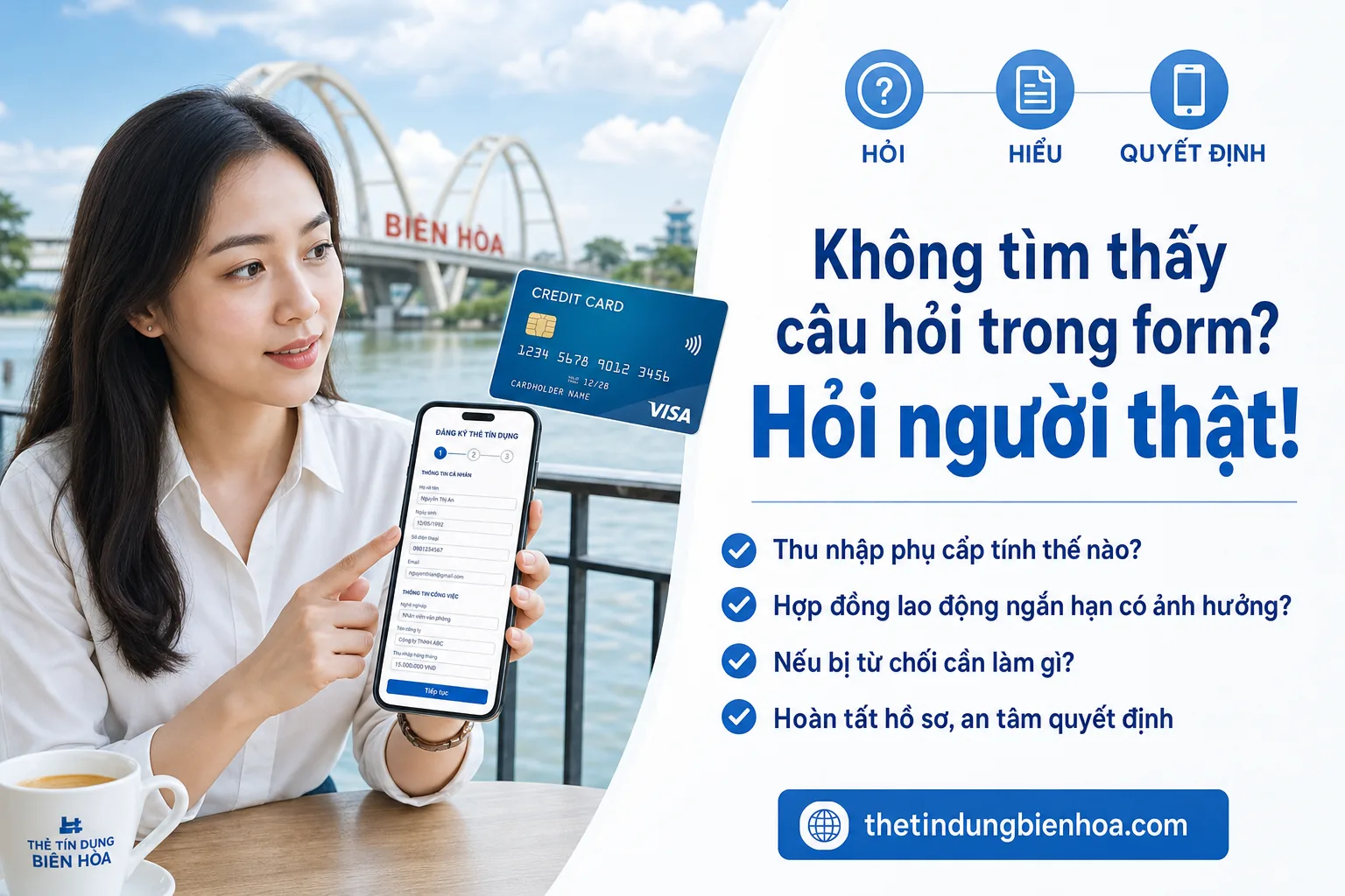 Hỗ trợ thẻ tín dụng trực tiếp tại Biên Hòa