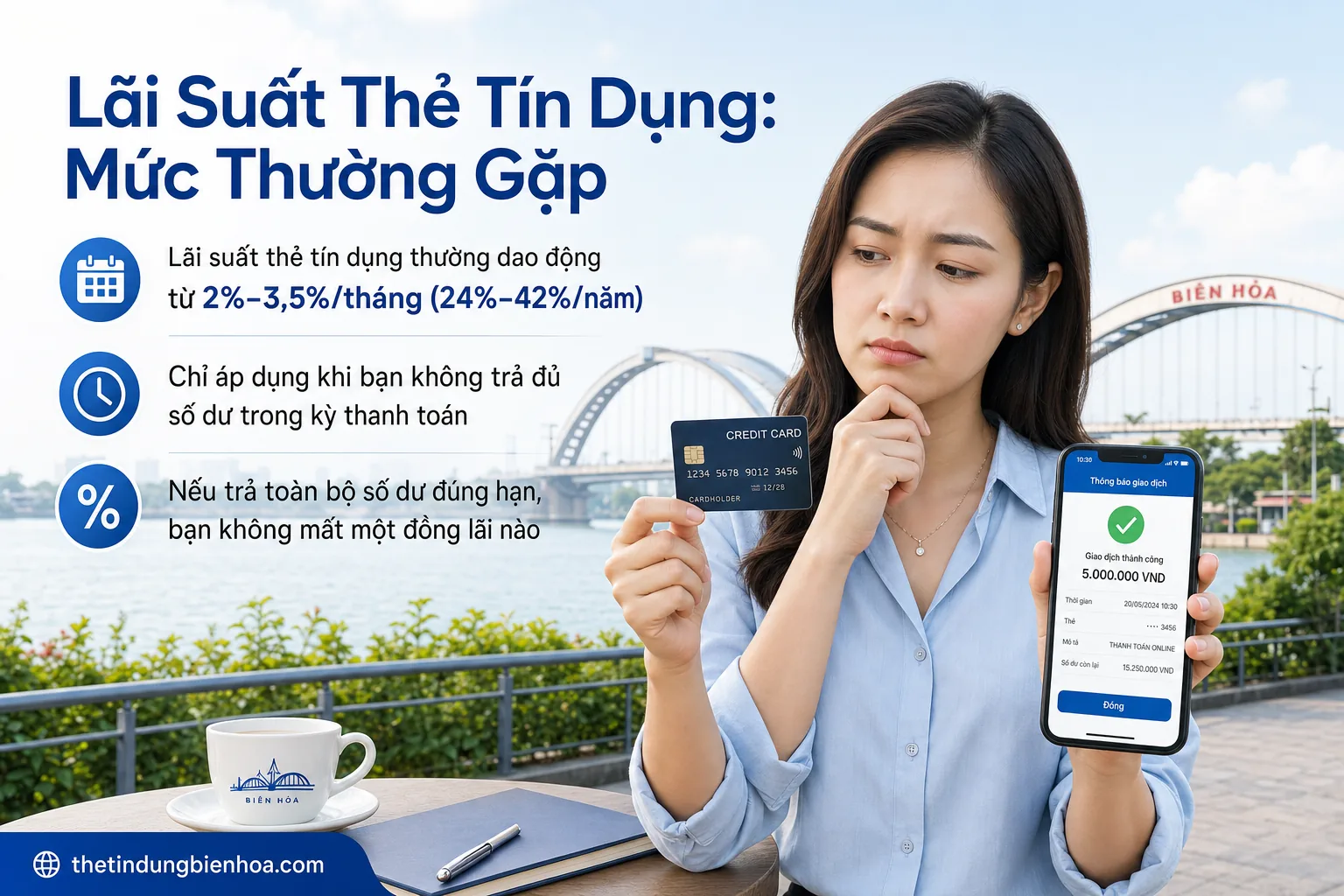 Cách tính lãi suất thẻ tín dụng tại Biên Hòa
