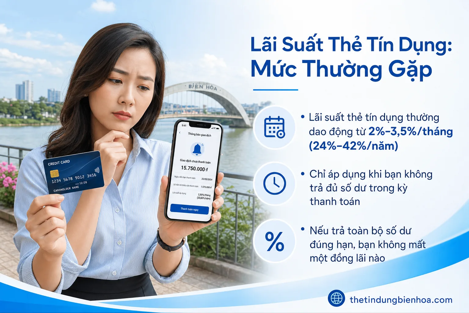 Tránh lãi chồng lãi khi dùng thẻ tín dụng tại Biên Hòa