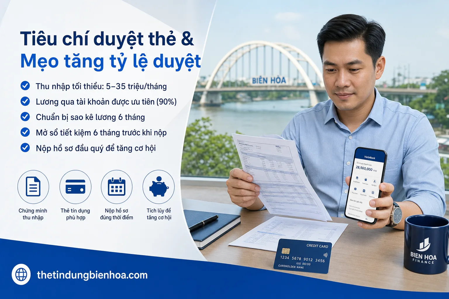 So sánh điều kiện mở thẻ tín dụng các ngân hàng ở Đồng Nai