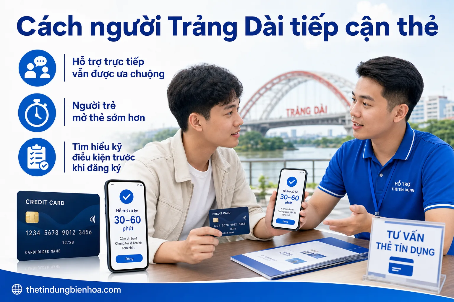 Rút tiền thẻ tín dụng cuối tháng ở Trảng Dài