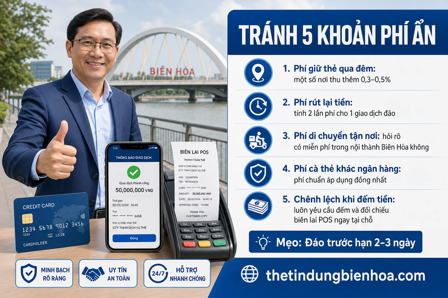 Cách tính phí đáo hạn thẻ tín dụng