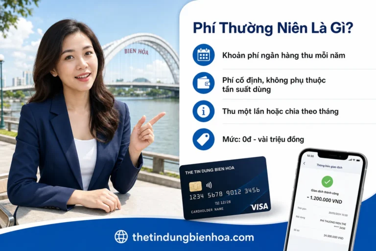 Phí thường niên thẻ tín dụng ghi trên biểu phí