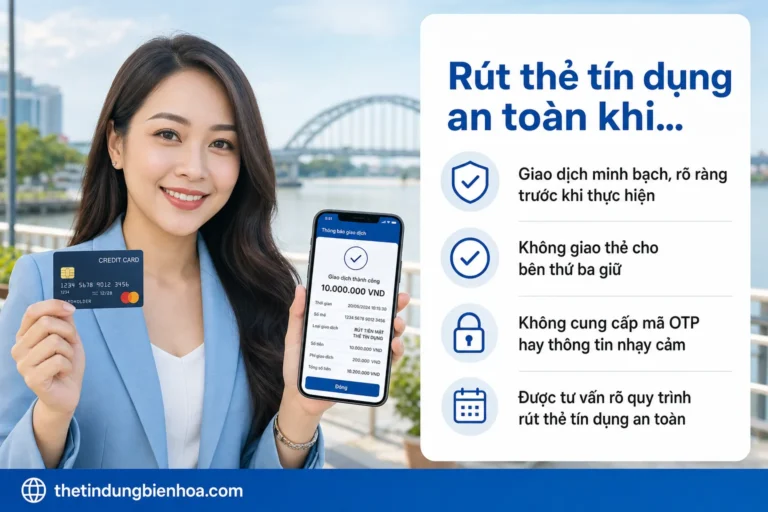 Rút thẻ tín dụng an toàn bảo mật tại Biên Hòa