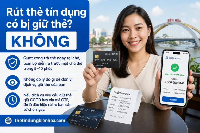 Rút tiền thẻ tín dụng có bị giữ thẻ không