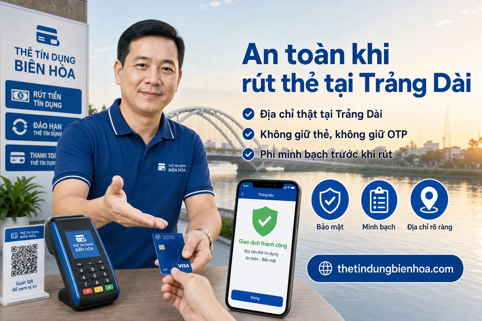 Bản đồ phường Trảng Dài Biên Hòa dịch vụ rút thẻ tín dụng