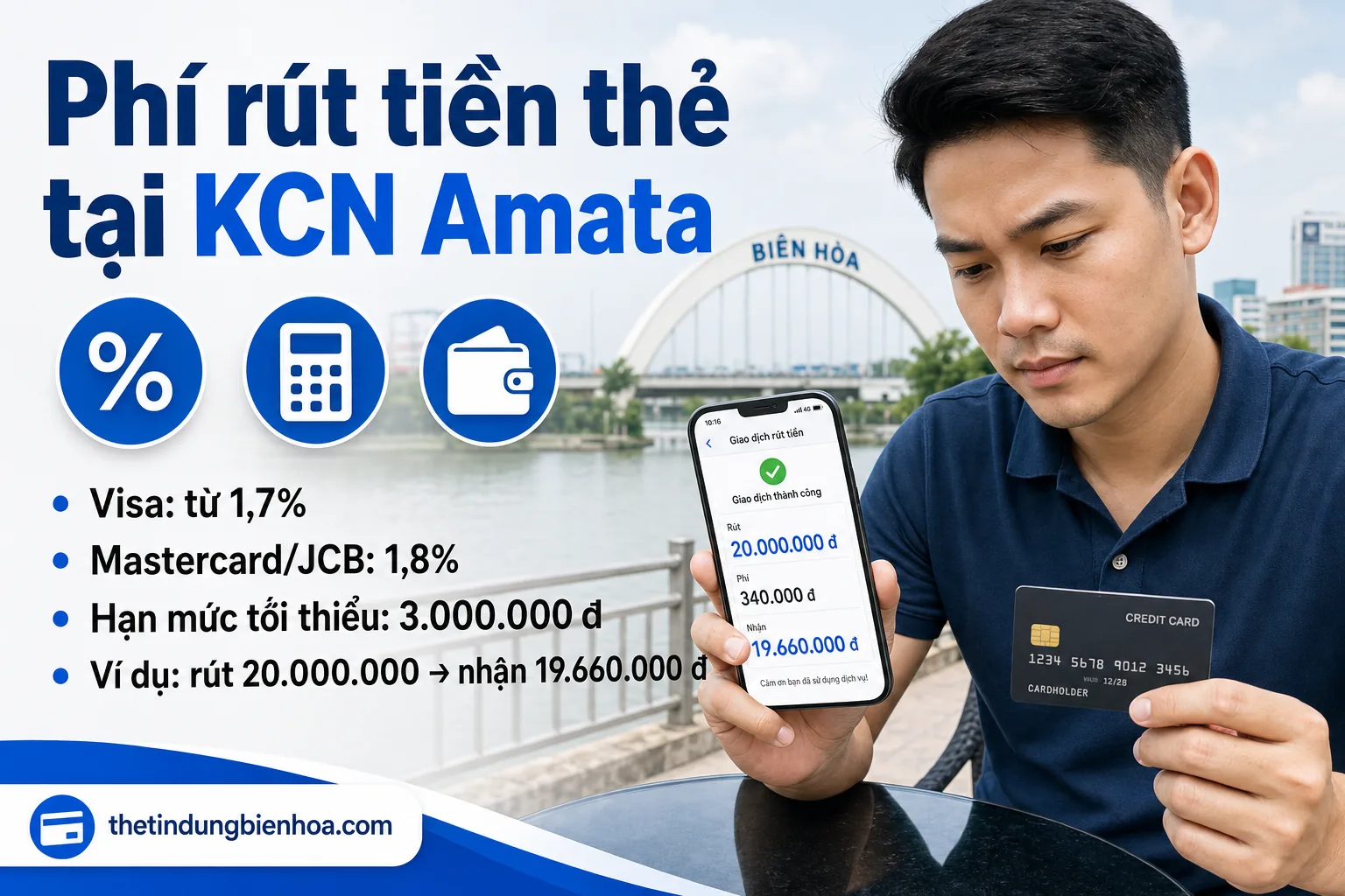 Rút tiền mặt thẻ tín dụng khu vực Amata