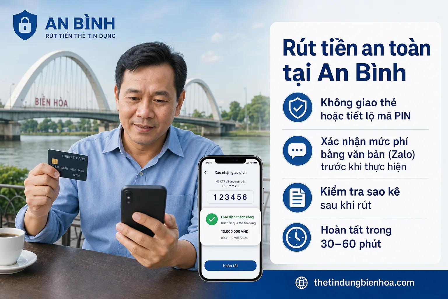 Dịch vụ rút tiền thẻ tín dụng An Bình giá tốt