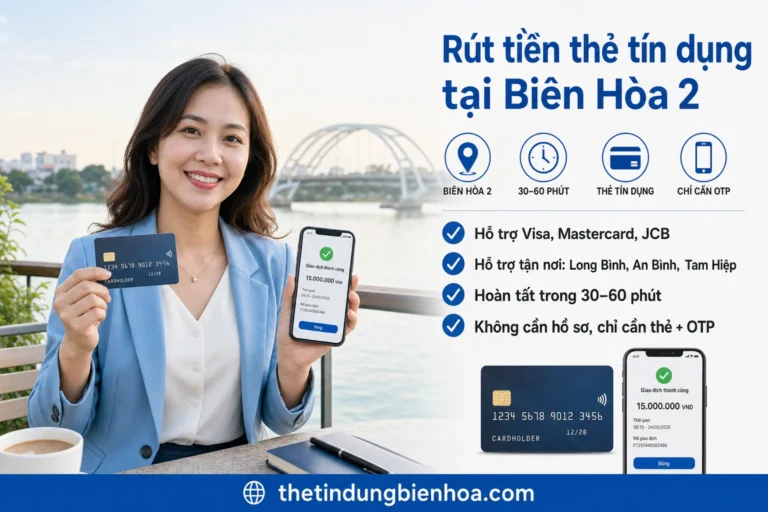 Rút tiền mặt thẻ tín dụng tại Biên Hòa