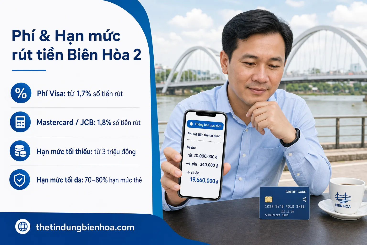Dịch vụ rút tiền thẻ tín dụng Biên Hòa uy tín