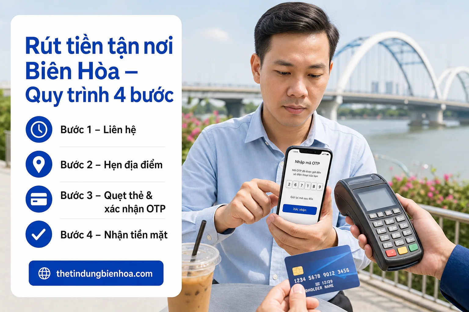 Rút tiền thẻ tín dụng tận nơi trong 15 phút tại Biên Hòa