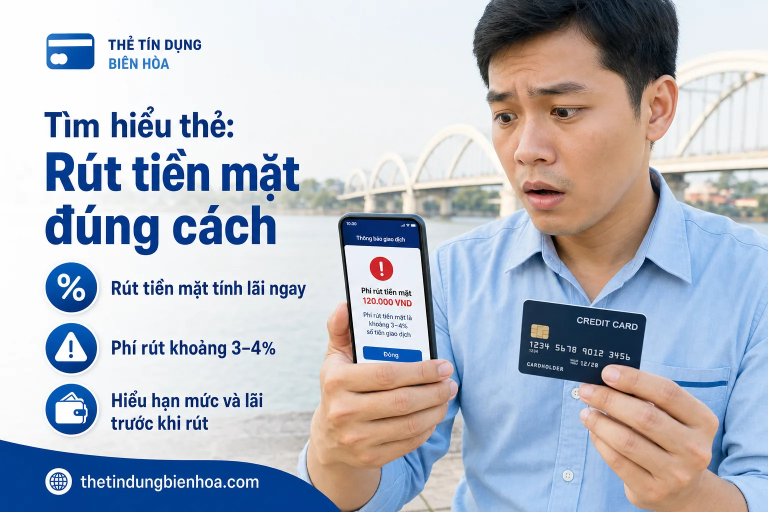Người dùng tìm hiểu thẻ tín dụng tại Biên Hòa