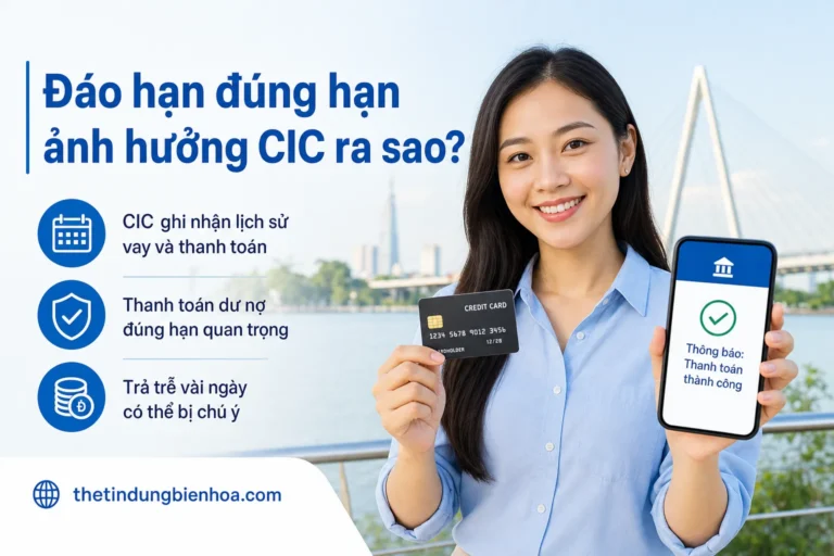 Đáo hạn thẻ tín dụng có ảnh hưởng điểm CIC không