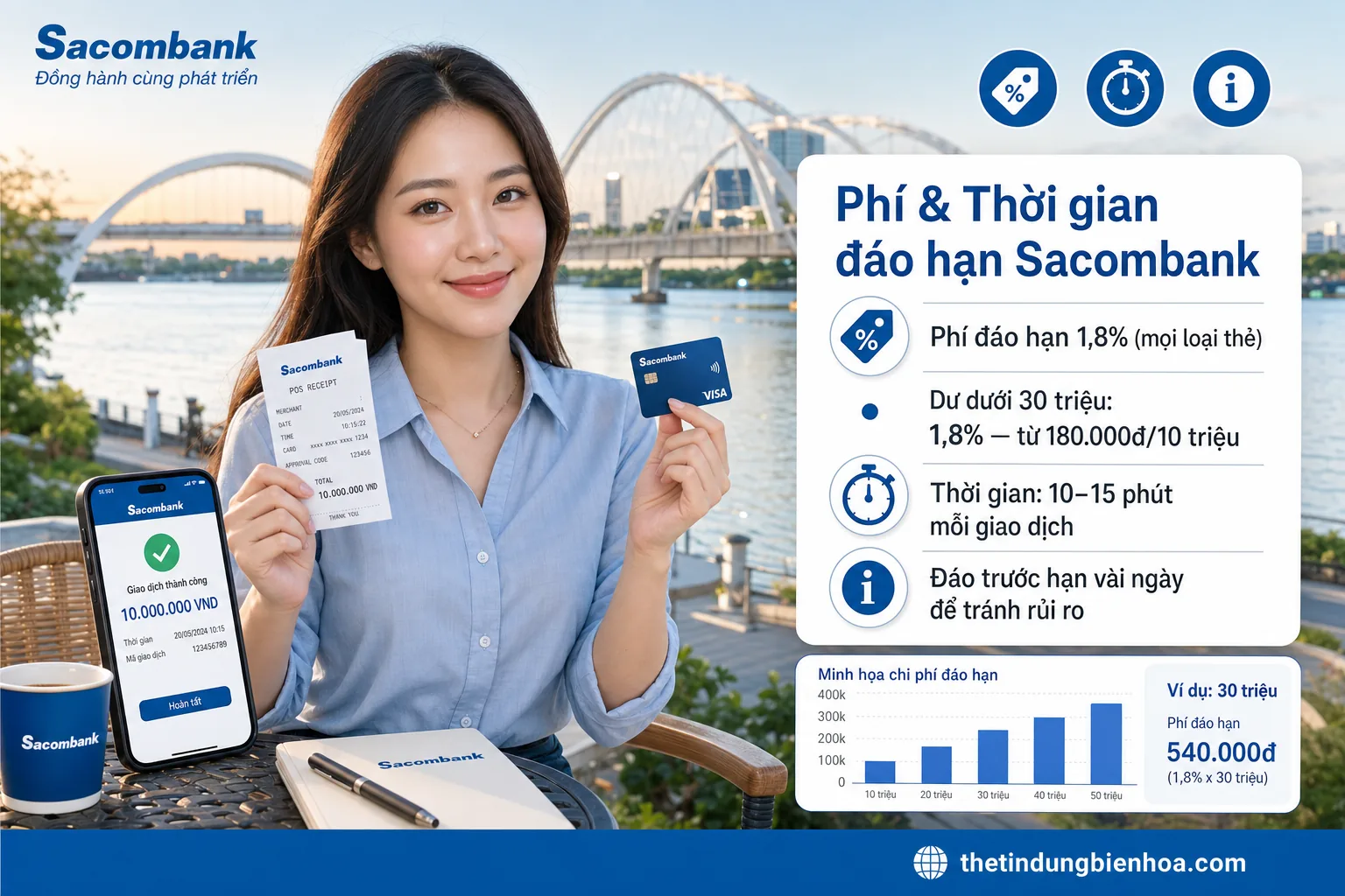 Dịch vụ đáo hạn thẻ Sacombank uy tín Biên Hòa
