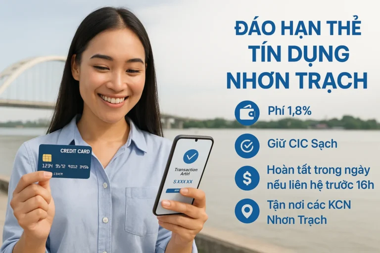 Đáo hạn thẻ tín dụng Nhơn Trạch phí 1,8% giữ CIC sạch - ảnh 1