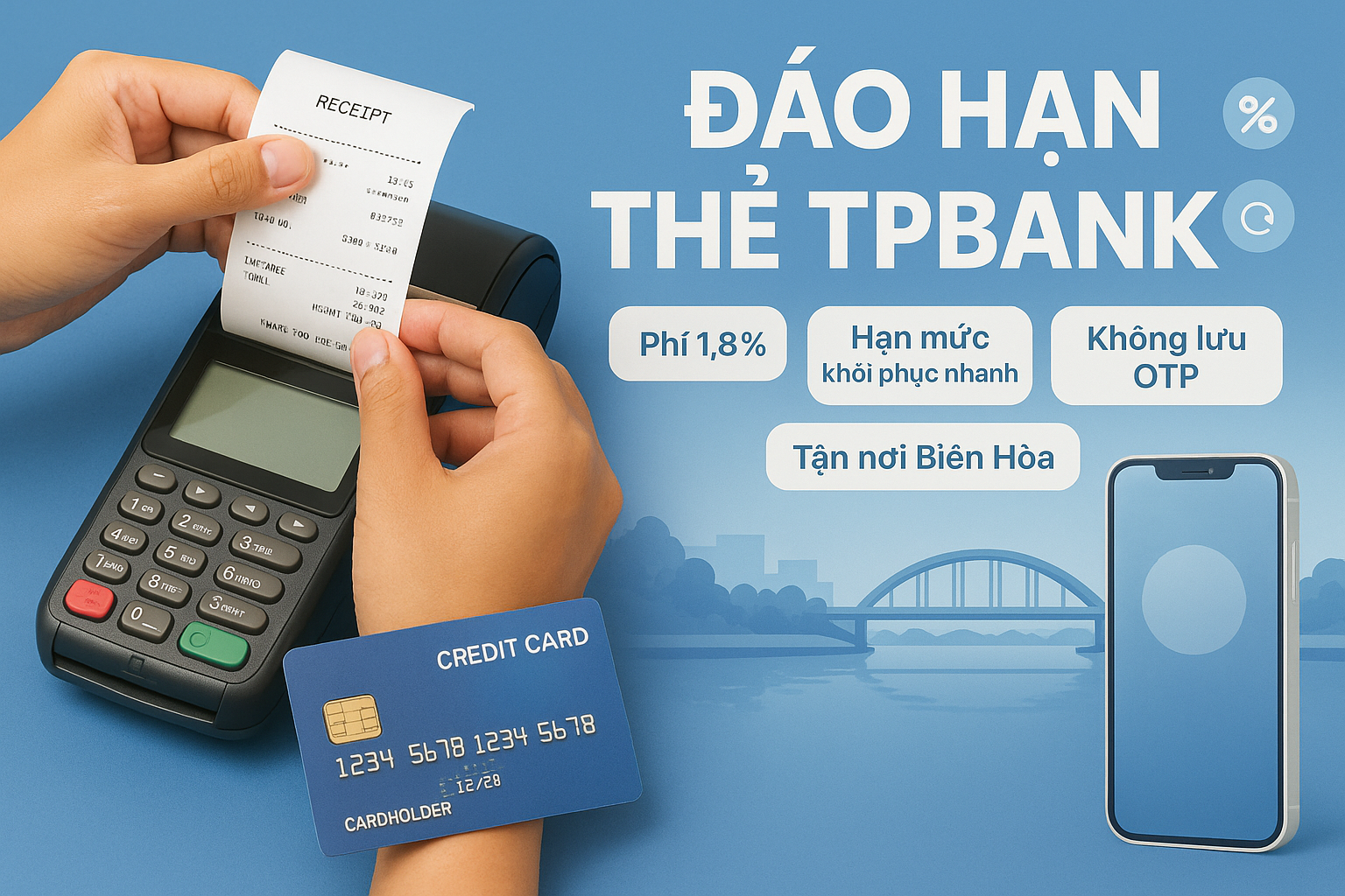 Đáo hạn thẻ tín dụng TPBank tại Biên Hòa - dịch vụ uy tín, hỗ trợ tận nơi