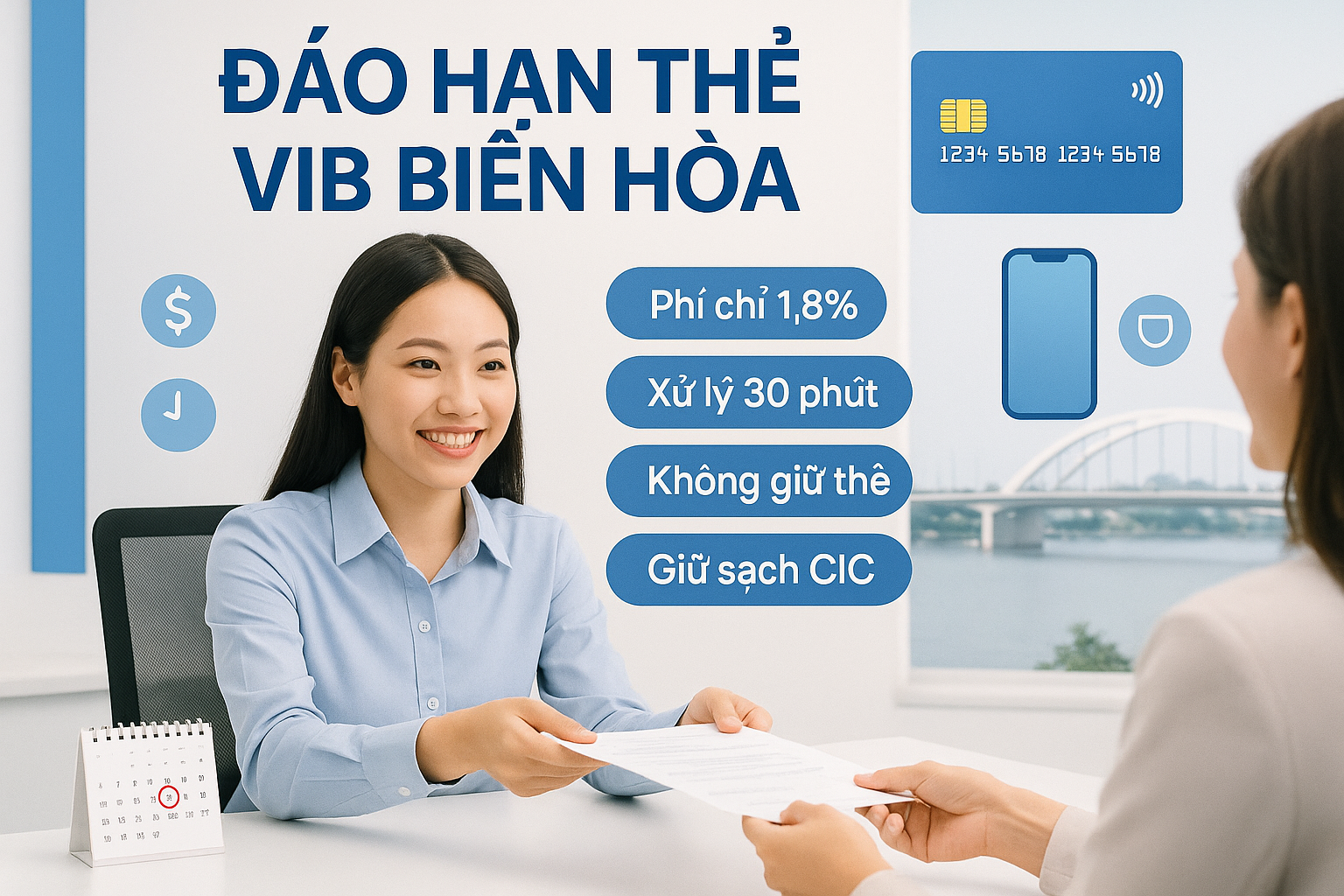 Đáo hạn thẻ tín dụng VIB tại Biên Hòa - quy trình nhanh gọn, phí 1,8%
