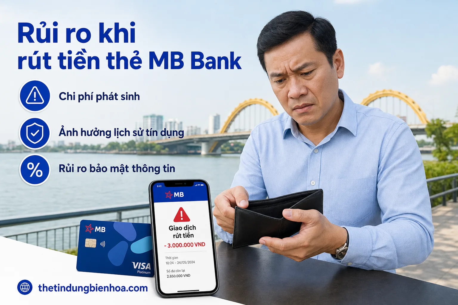 Hướng dẫn rút tiền thẻ tín dụng MB Bank