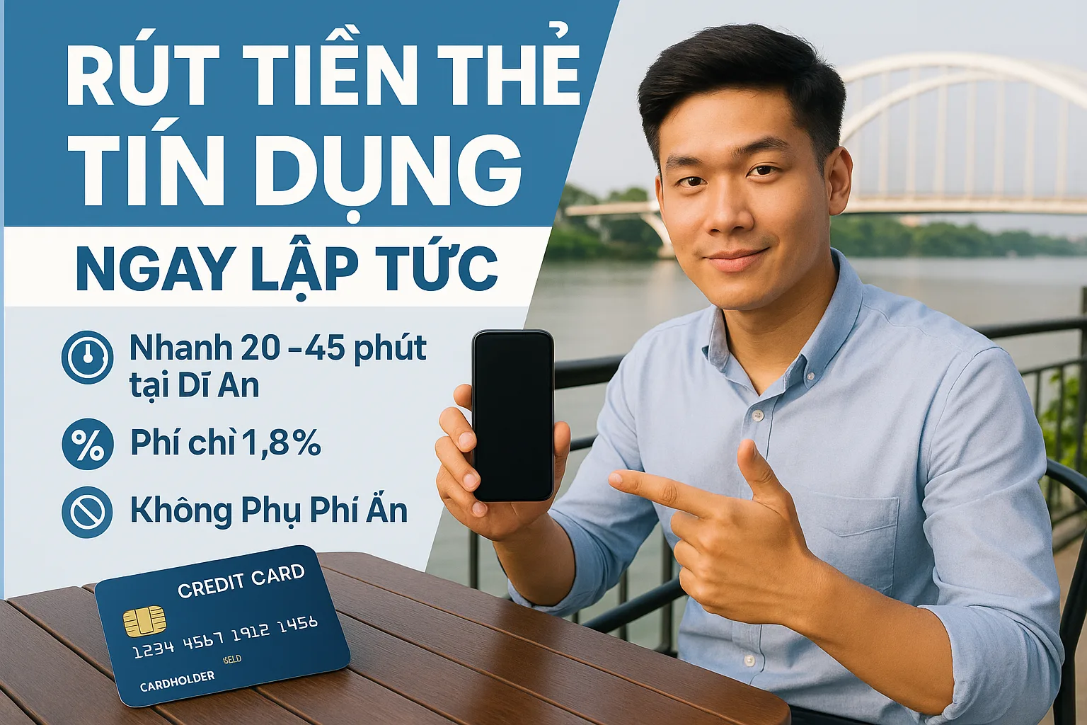 Rút tiền thẻ tín dụng Bình Dương phí 1,8% tận nơi Dĩ An Thuận An - ảnh 2