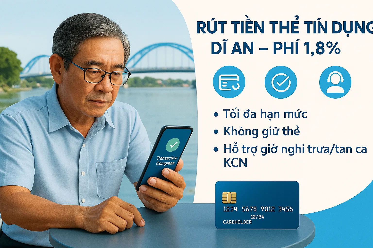 Rút tiền thẻ tín dụng Dĩ An phí 1,8% có mặt 20-30 phút - ảnh 2