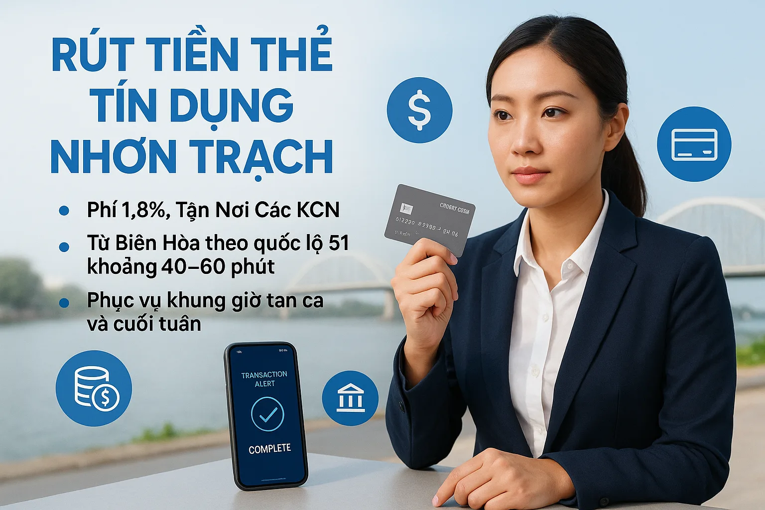 Rút tiền thẻ tín dụng Nhơn Trạch tận nơi các KCN - ảnh 3