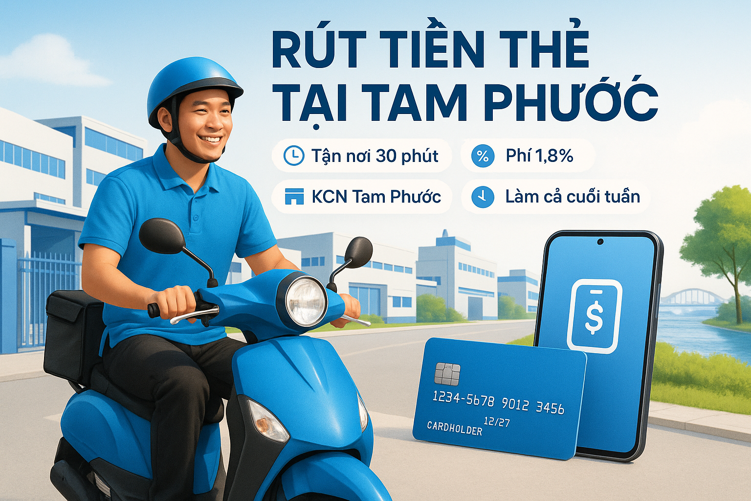 Rút tiền thẻ tín dụng phường Tam Phước Biên Hòa