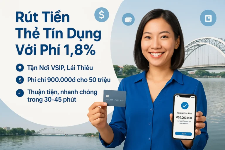 Rút tiền thẻ tín dụng Thuận An tận nơi VSIP Lái Thiêu - ảnh 1