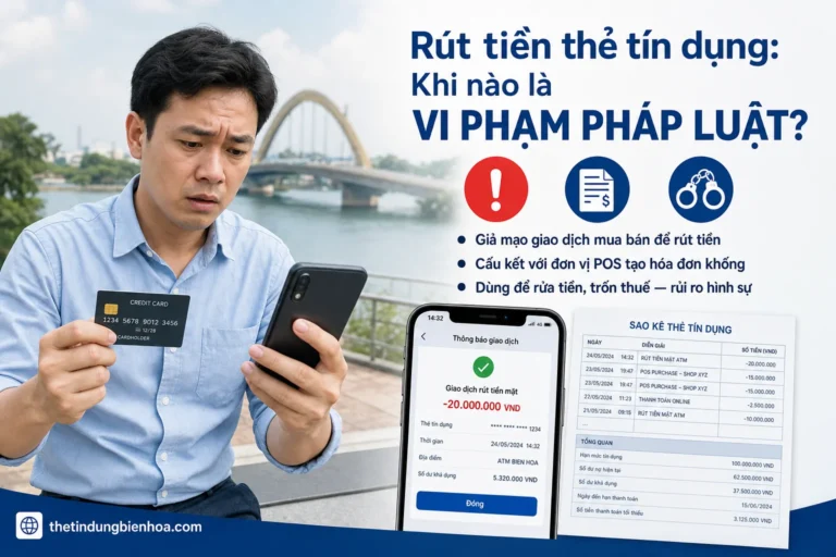 Rút tiền thẻ tín dụng có vi phạm pháp luật không