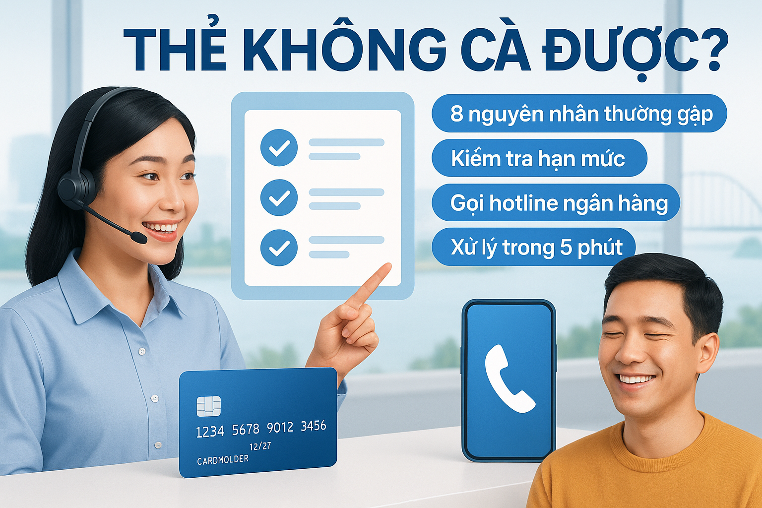 Thẻ tín dụng không cà được nguyên nhân và cách xử lý - quy trình nhanh gọn, phí 1,8%