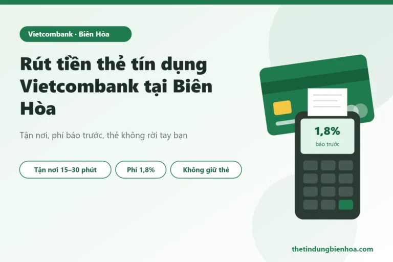 Rút tiền thẻ tín dụng Vietcombank tại Biên Hòa tận nơi